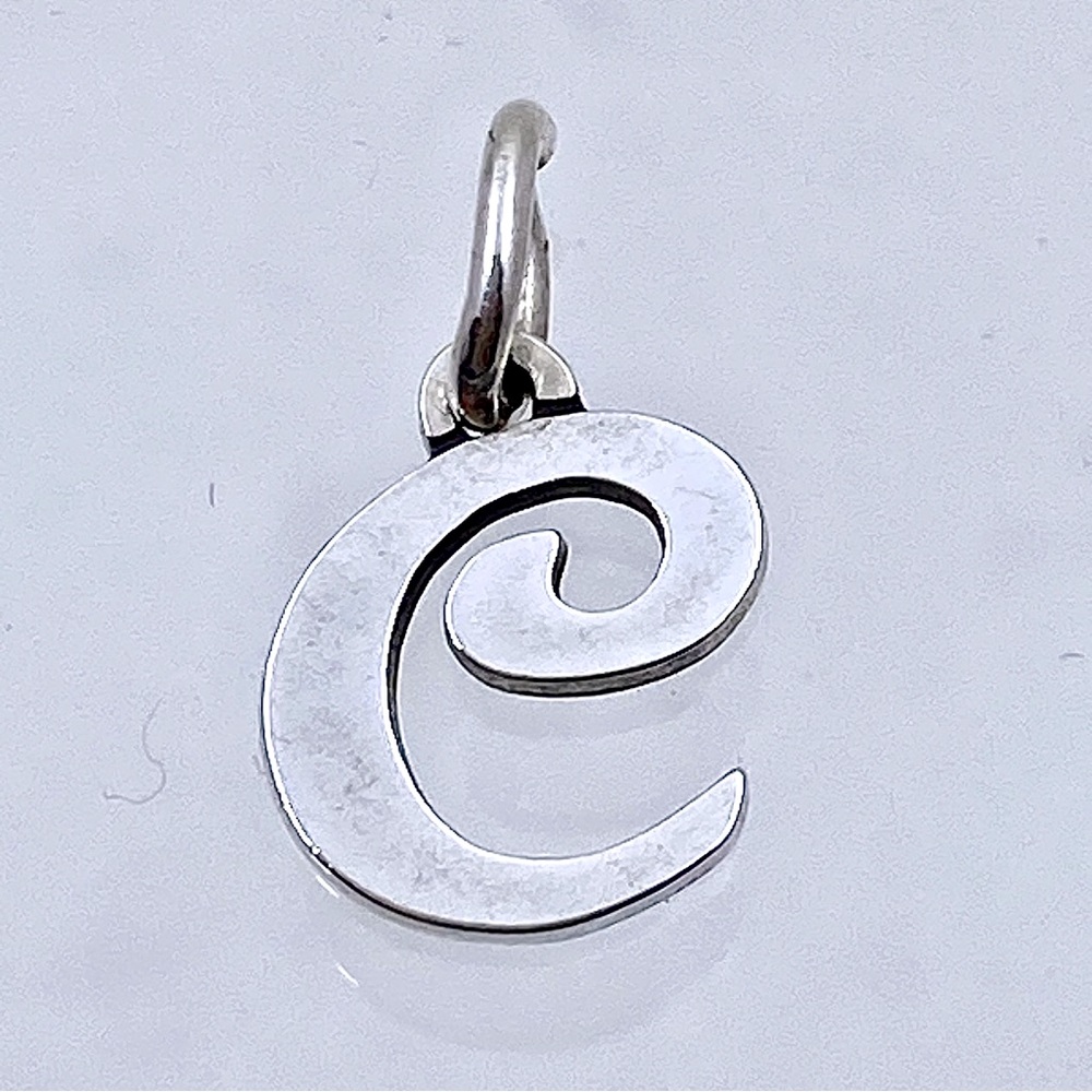 James Avery Sterling Script Initial "C" Charm - image 1